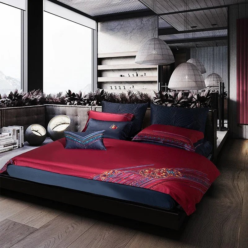 Vintage Embroidery Duvet Set - myhomestore.com.pk