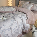 Luxury Digital Printing Flowers and Plants Duvet Set – Elegant Bedroom Statement