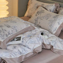 Luxury Digital Printing Flowers and Plants Duvet Set – Elegant Bedroom Statement