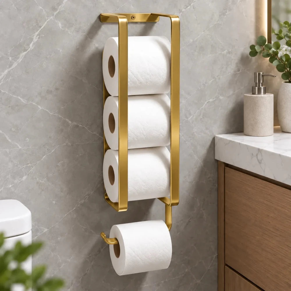 Wall Mounted Tissue Paper Holder & Storage Rack - myhomestore.com.pk