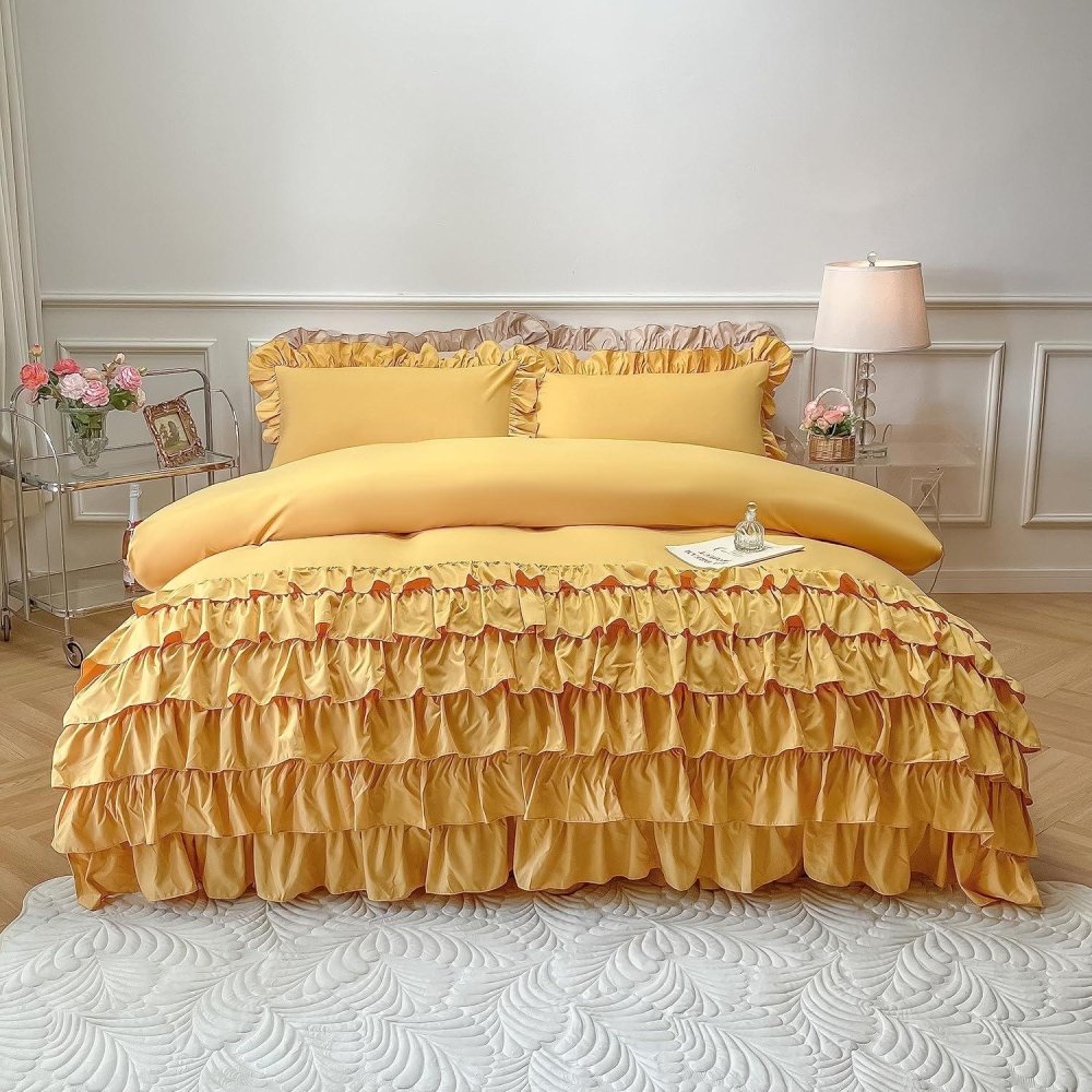 Waterfall Ruffle Duvet Cover Set - myhomestore.com.pk