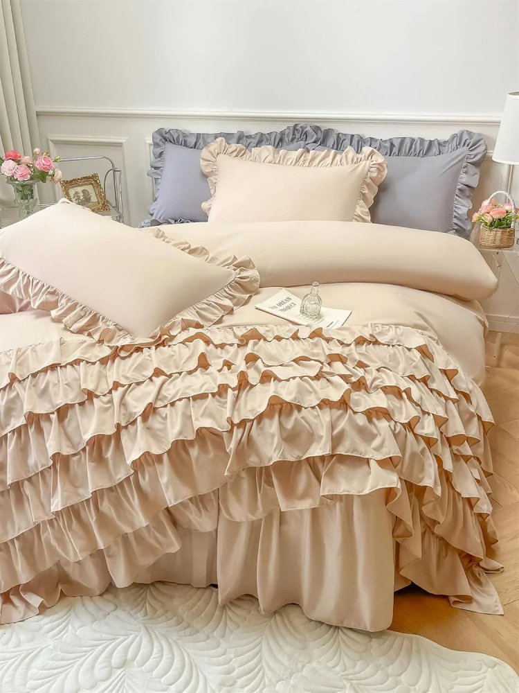 Waterfall Ruffle Duvet Cover Set - myhomestore.com.pk