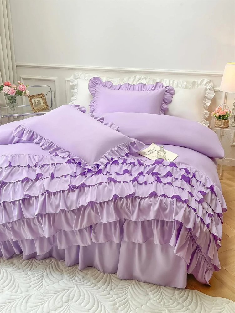 Waterfall Ruffle Duvet Cover Set - myhomestore.com.pk