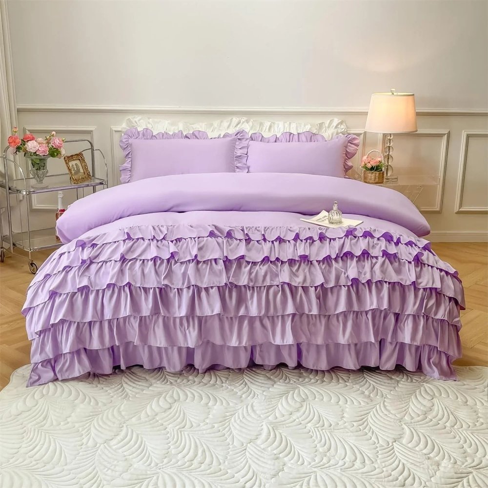 Waterfall Ruffle Duvet Cover Set - myhomestore.com.pk