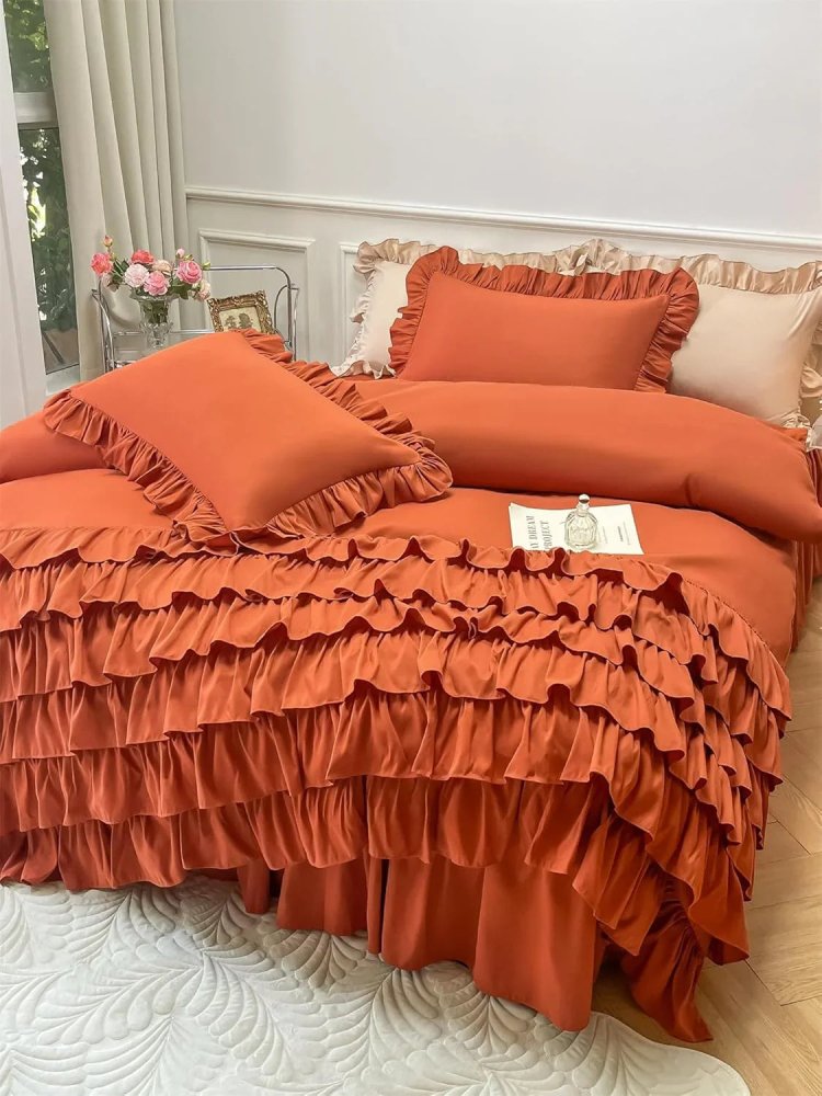 Waterfall Ruffle Duvet Cover Set - myhomestore.com.pk
