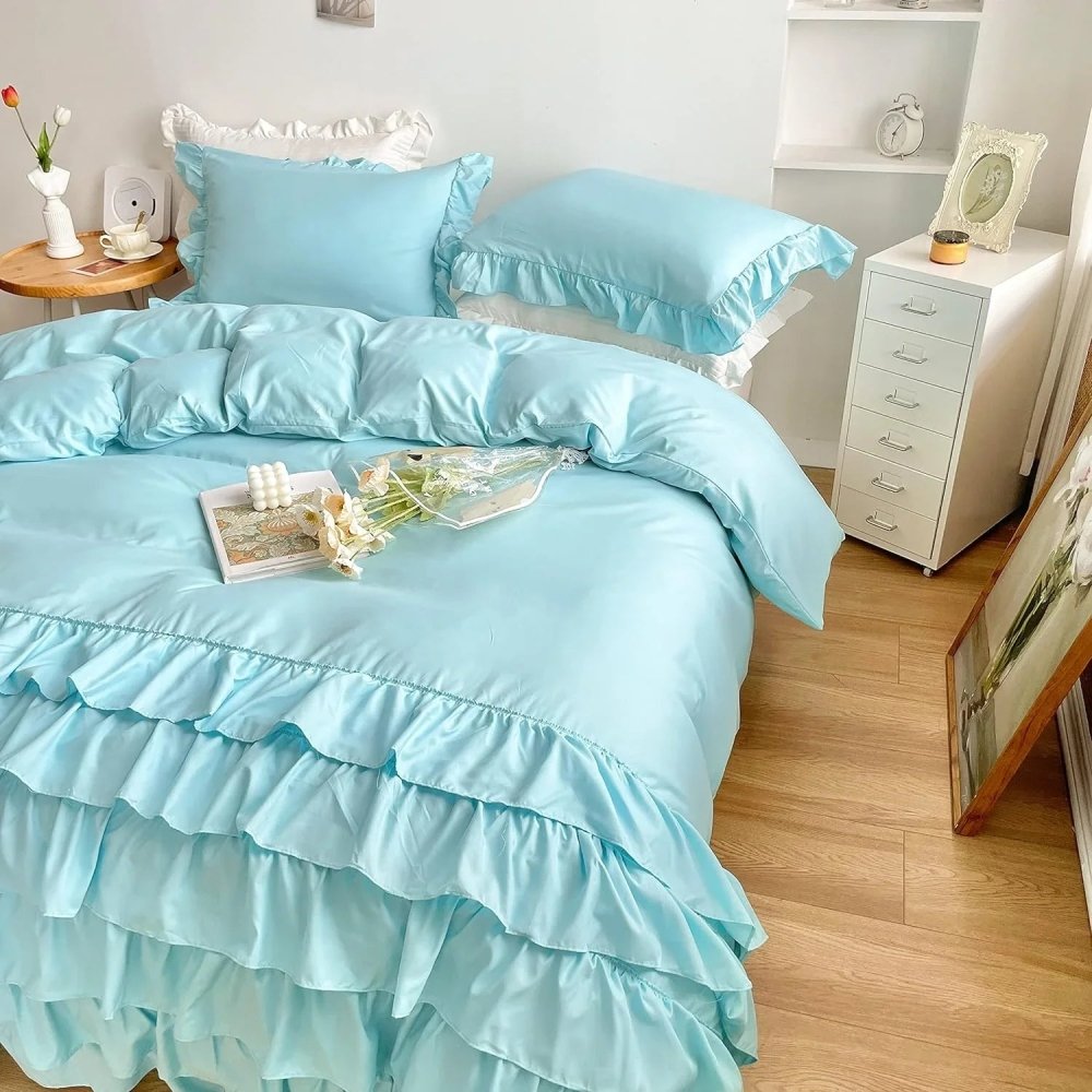 Waterfall Ruffle Duvet Cover Set - myhomestore.com.pk