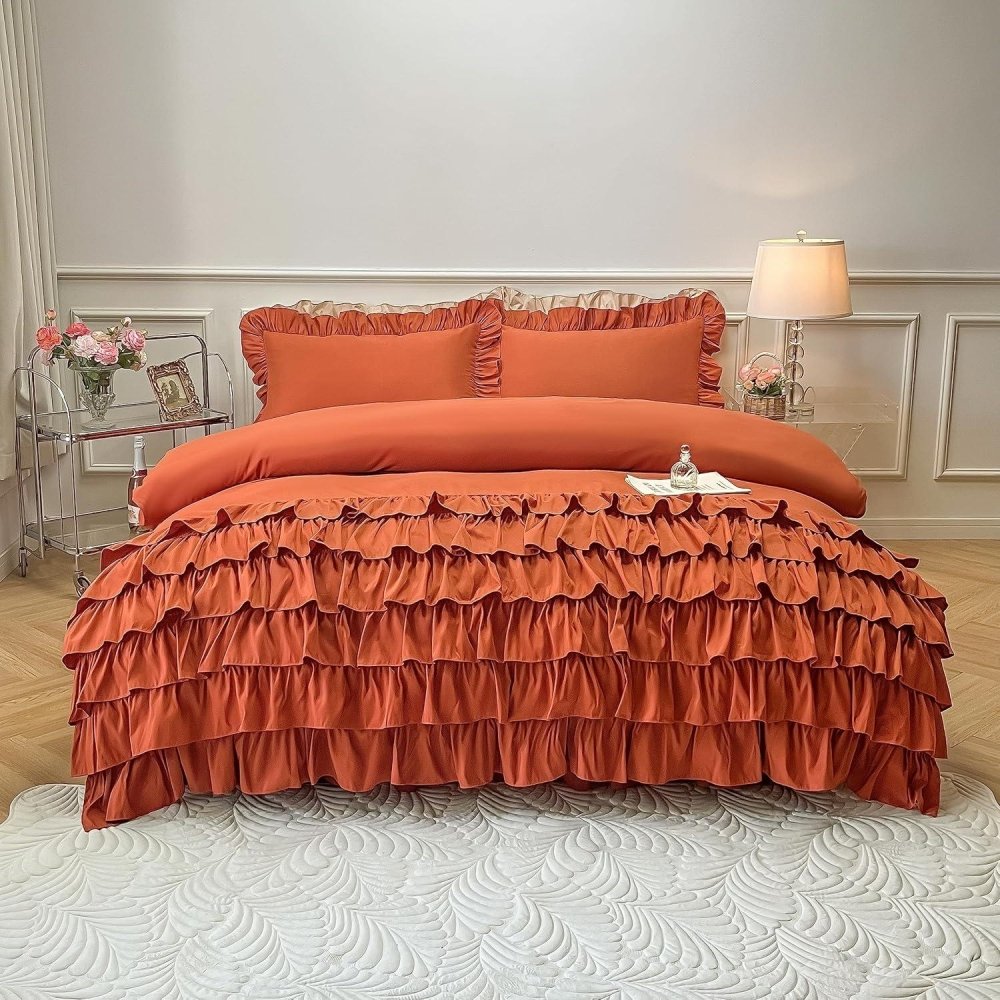 Waterfall Ruffle Duvet Cover Set - myhomestore.com.pk