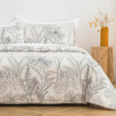 White botanical Printed Duvet Set - myhomestore.com.pk