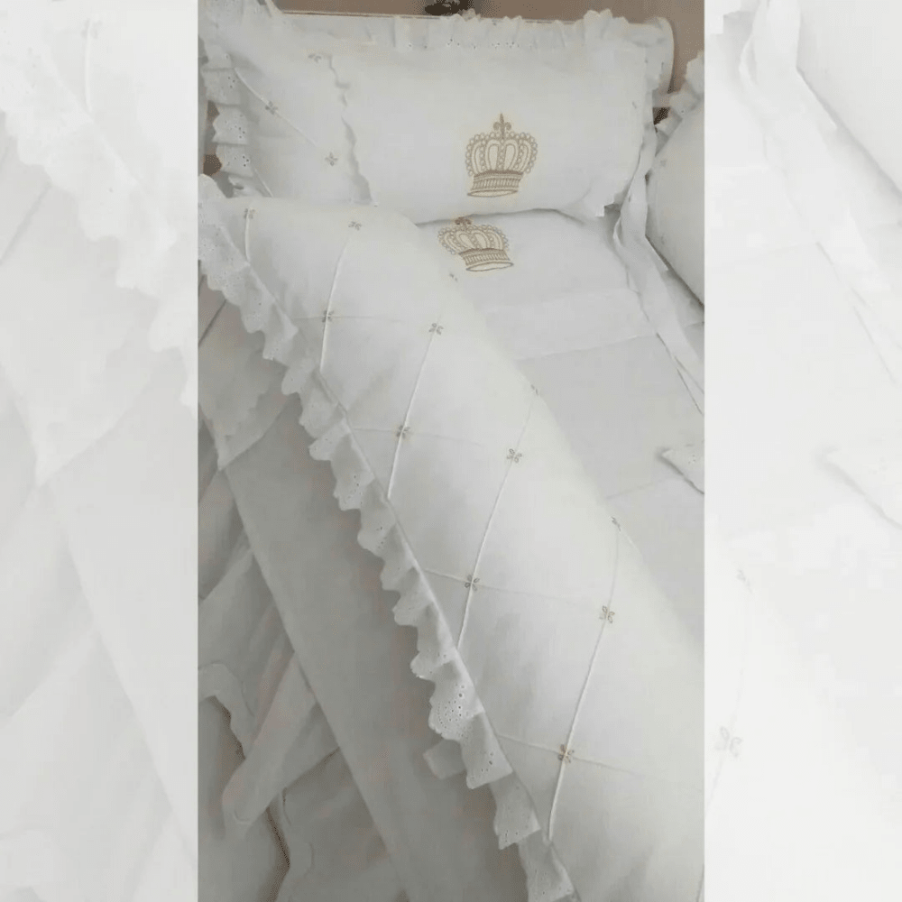 White Crown Baby Cot Set - myhomestore.com.pk