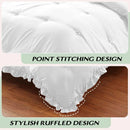 White Ruffle Comforter Set - myhomestore.com.pk