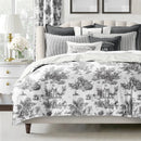 White with Black Printed Duvet Cover Set - myhomestore.com.pk