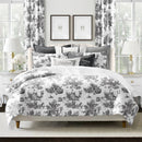 White with Black Printed Duvet Cover Set - myhomestore.com.pk