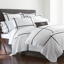 White with Black Stripe Duvet Set - myhomestore.com.pk