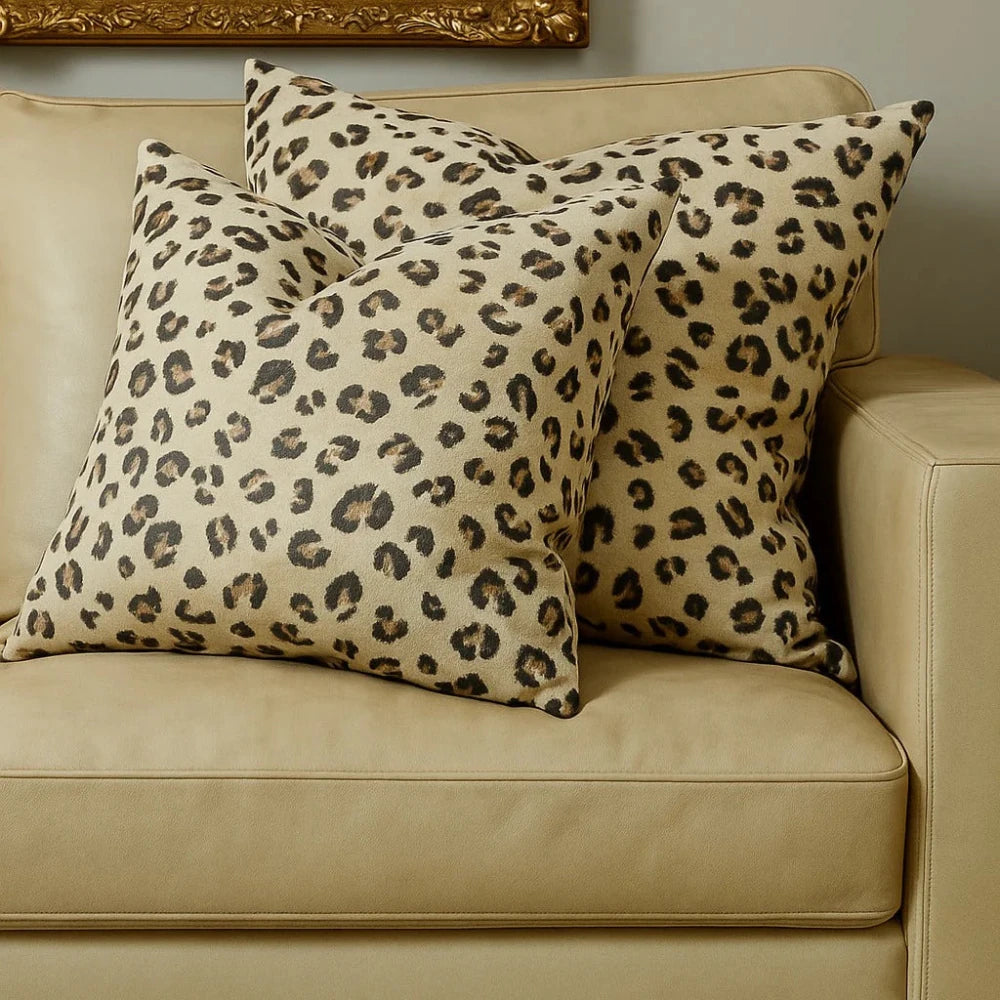 Wild Elegance: Leopard Print Cushion Covers" - myhomestore.com.pk