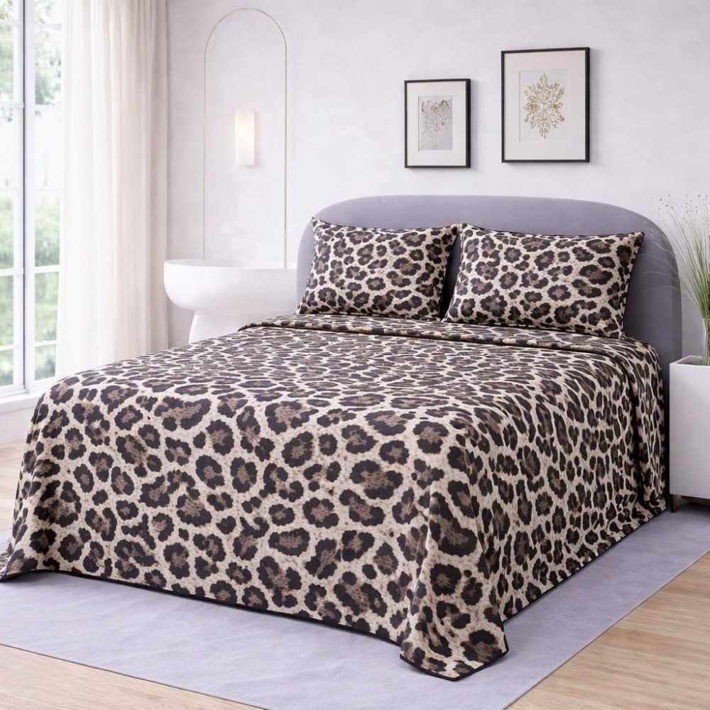 Wild Vibe Printed Bedsheet – King Size Bedding - myhomestore.com.pk