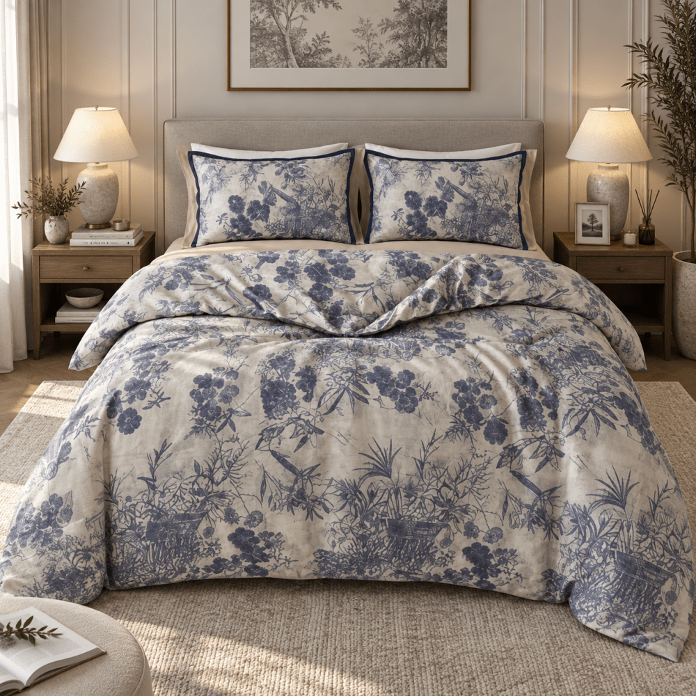 Wildflower Serenity Printing Style Printed Duvet Set - myhomestore.com.pk