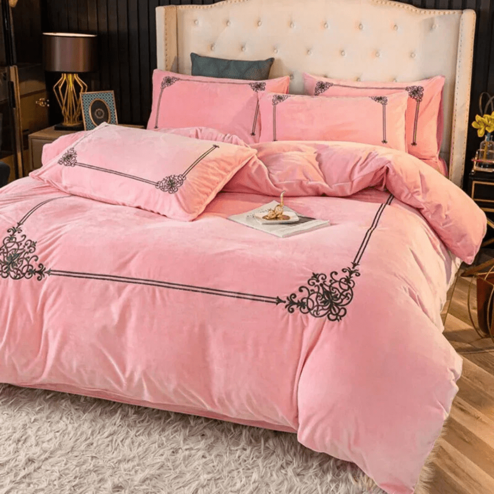 Winter Thick Coral Velvet Duvet Set - myhomestore.com.pk