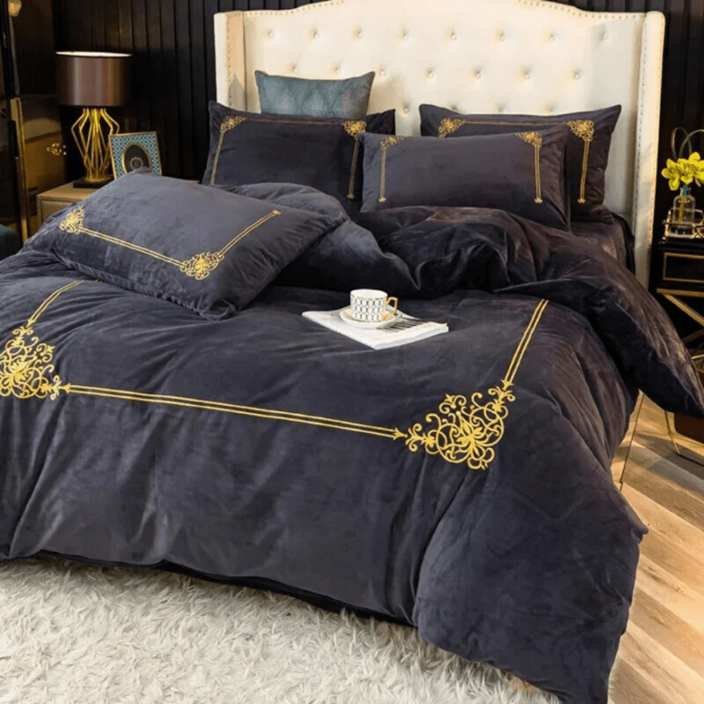 Winter Thick Coral Velvet Duvet Set - myhomestore.com.pk