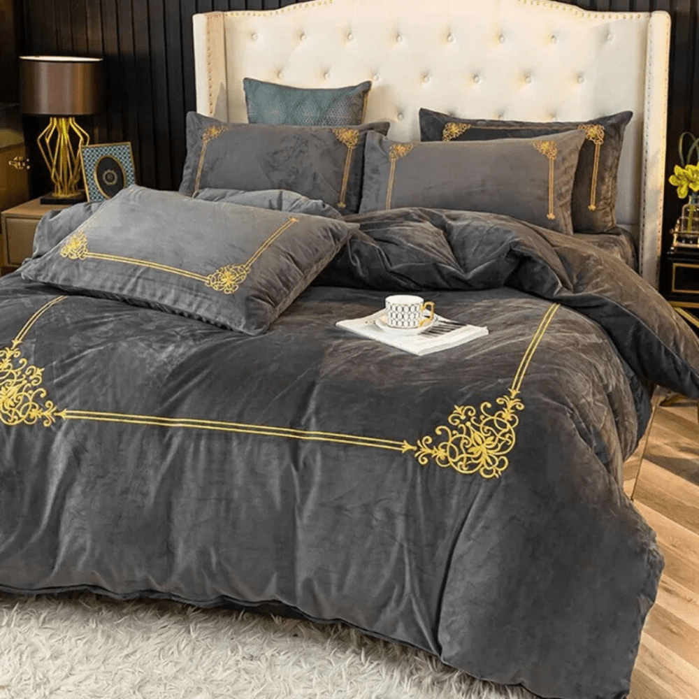 Winter Thick Coral Velvet Duvet Set - myhomestore.com.pk