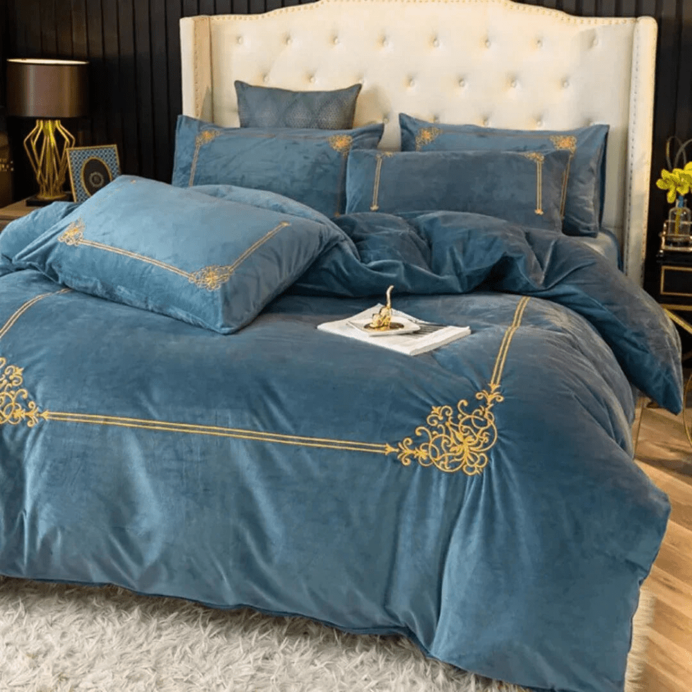 Winter Thick Coral Velvet Duvet Set - myhomestore.com.pk