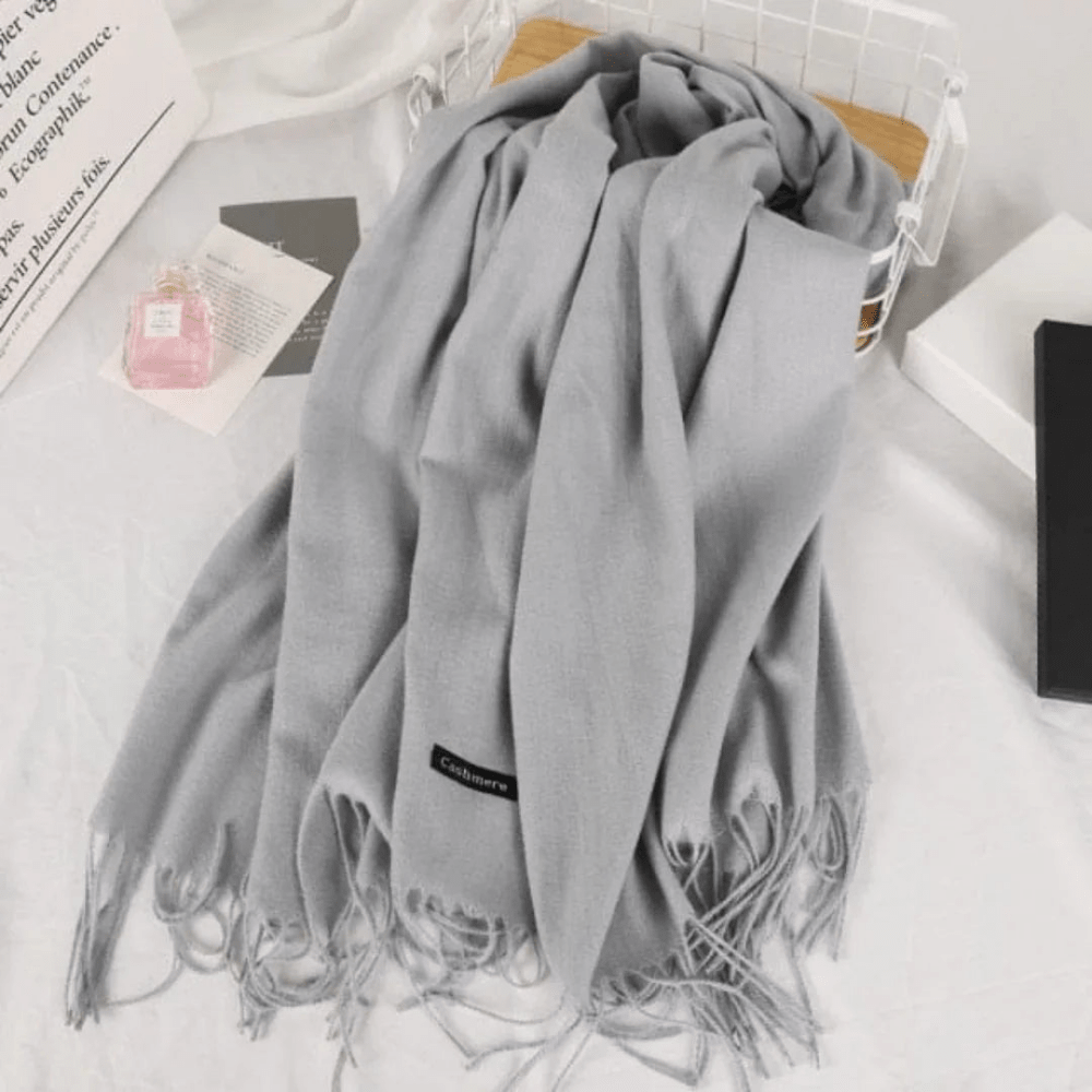 Winter Warm Scarf ( Light Gray ) - myhomestore.com.pk