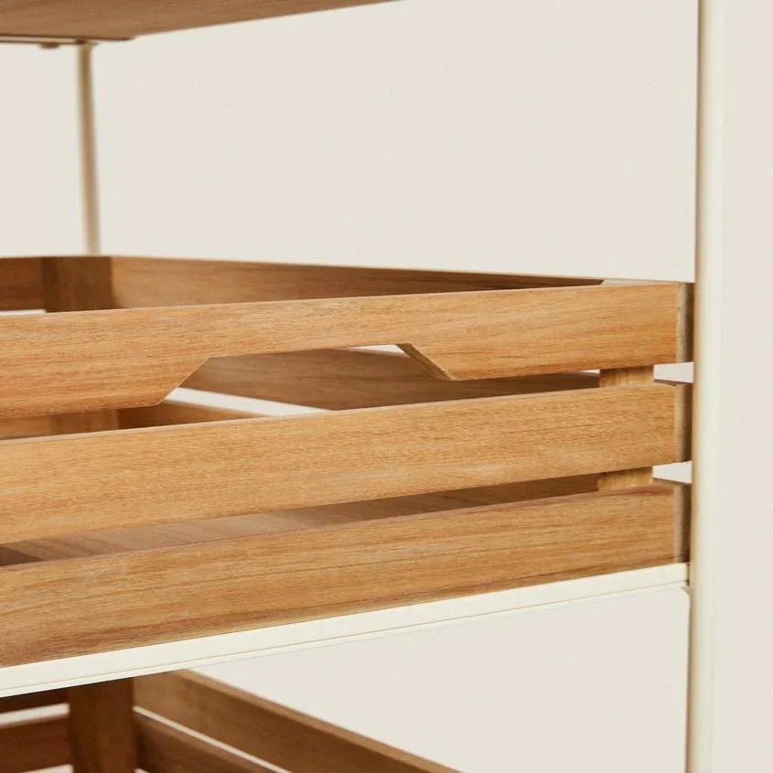 WOOD AND METAL STORAGE CART - myhomestore.com.pk