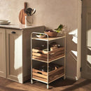 WOOD AND METAL STORAGE CART - myhomestore.com.pk