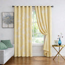 Yellow Printed Curtain - myhomestore.com.pk