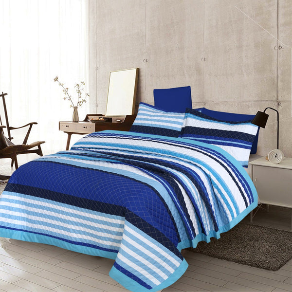 Quilted Stripe Bedspread (cotton duck)
