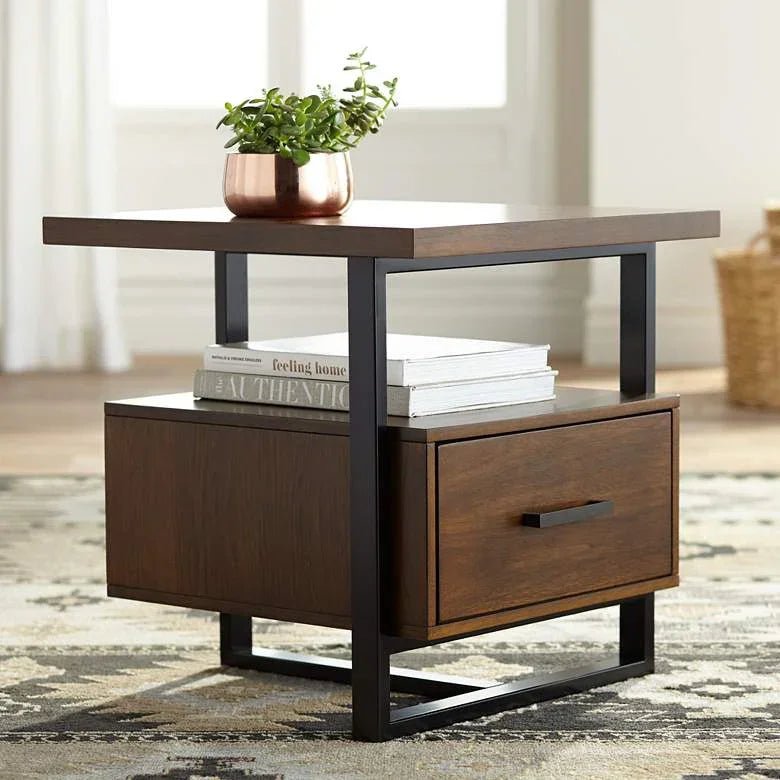 1 - Drawer Modern End Table Side Table - myhomestore.com.pk