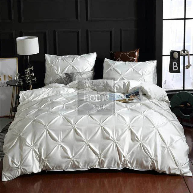 Silk Pintuck Duvet Set - myhomestore.com.pk