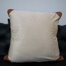Cushion with Leather work - myhomestore.com.pk