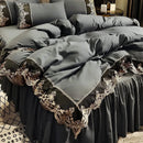 Luxury Duvet Set With Vintage Lace - myhomestore.com.pk