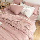 Plants Embroidered Duvet Set - myhomestore.com.pk