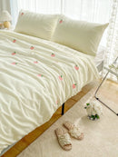 Peach Embroidered Duvet Cover Set - myhomestore.com.pk