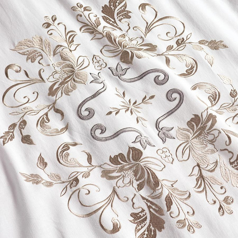 New Luxury Embroidery Duvet Set in Blush Gray
