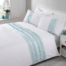 Embellished Ruffled with Ribbon Duvet Set - myhomestore.com.pk