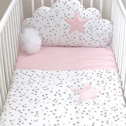 Pink & White Twinkle Baby Cot Set