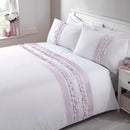 Embellished Ruffled with Ribbon Duvet Set - myhomestore.com.pk