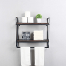 2 - Tier Metal Industrial 23.6" Bathroom Shelves - myhomestore.com.pk