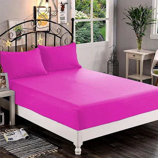 Fitted sheet (Pink) - myhomestore.com.pk