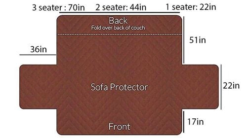 Pinsonic Sofa Cover ( Brown )