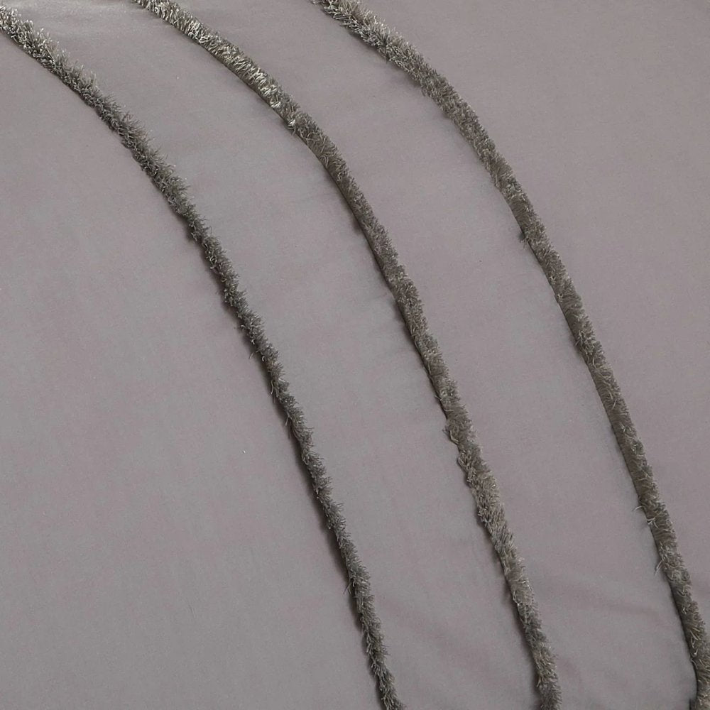 3 Stripe Tufted Cotton Duvet Set - myhomestore.com.pk