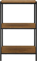 3 Tier Bookshelf Rustic Industrial Bookcase with Modern Open Shelves - myhomestore.com.pk