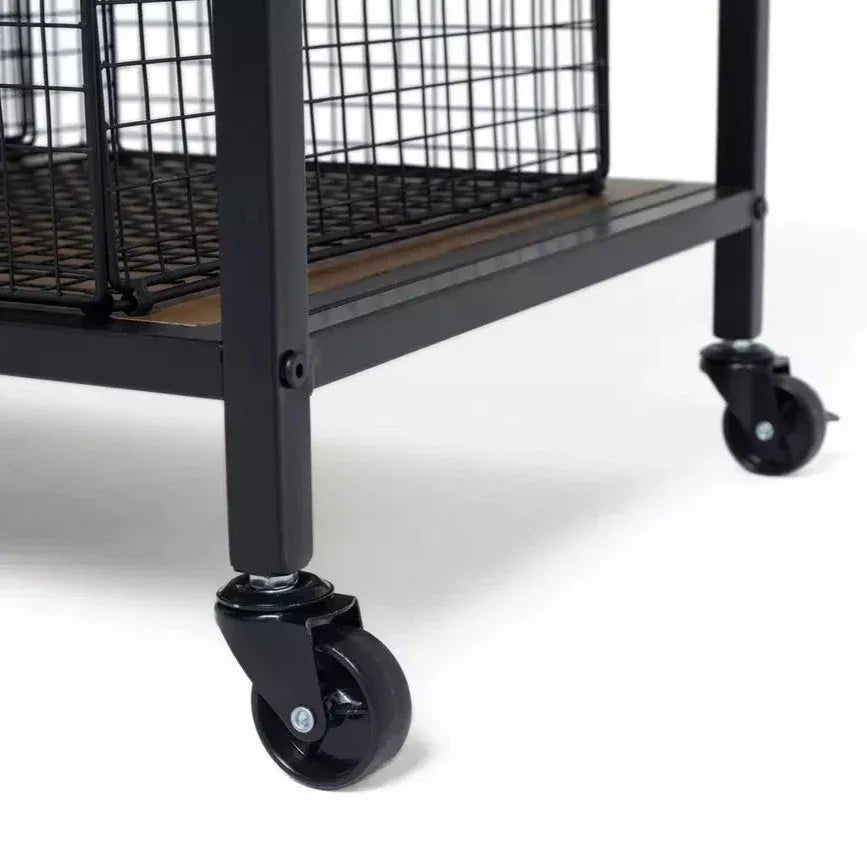 3 Tier Metal Trolley and Wood Kitchen Trolley - myhomestore.com.pk