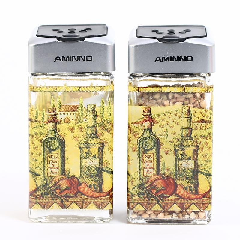 Aminno Shakers Set Glass Seasoning Pot Creative Kitchen Supplies - myhomestore.com.pk