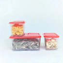 3Pcs Acralyic Stackable And Space Savvy Food Container Set - myhomestore.com.pk