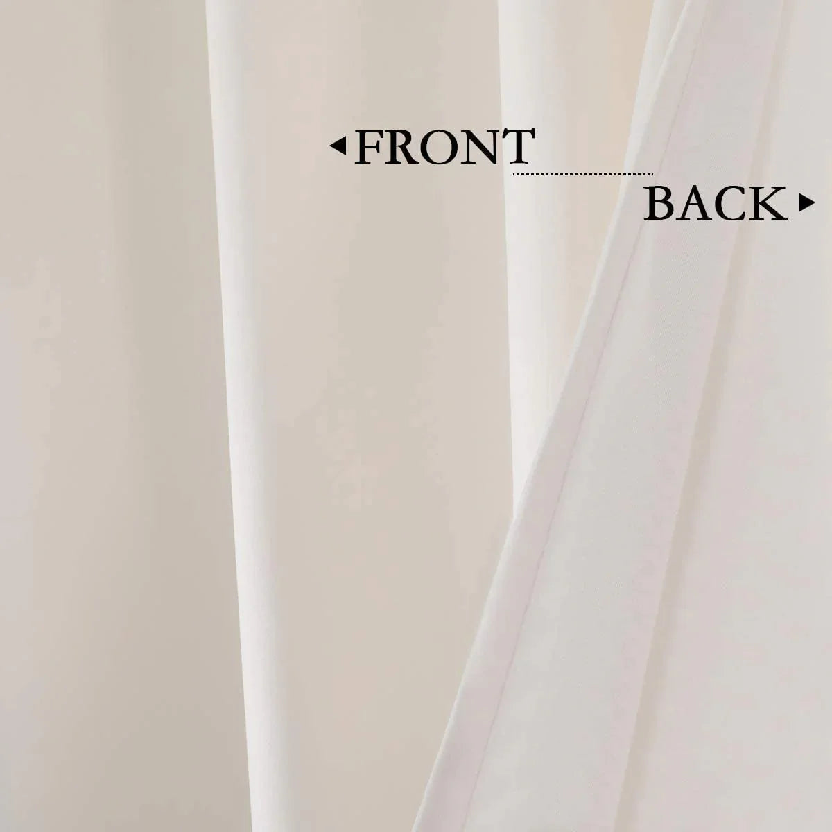 Plain Dyed Eyelet Curtains with linning (Off white) - myhomestore.com.pk