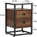 2-Drawer Modern End Table Side Table - myhomestore.com.pk