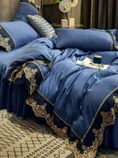 Luxury Duvet Set With Vintage Lace - myhomestore.com.pk